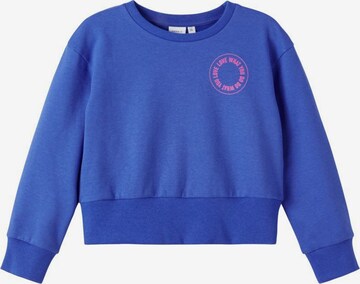 NAME IT Sweatshirt 'DO WHAT YOU LOVE' in Blue: front