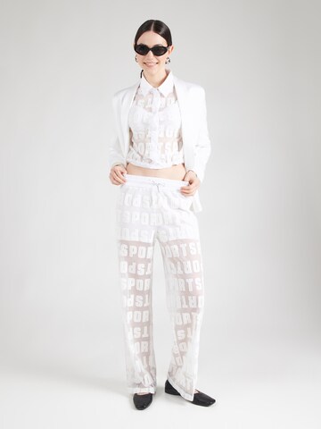 Marc Cain Loose fit Trousers in White