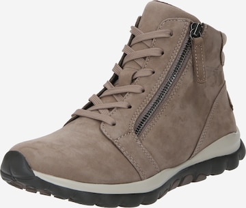 GABOR Lace-Up Ankle Boots 'Röhrli' in Beige: front