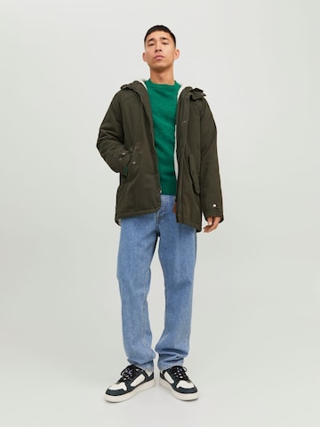 JACK & JONES Between-seasons parka 'State' in Green