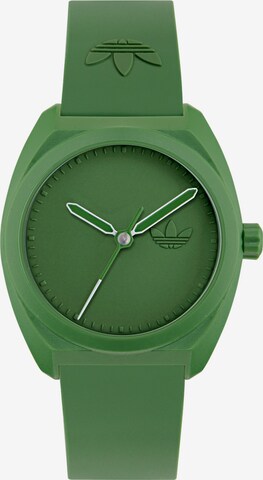 ADIDAS ORIGINALS Analoog horloge 'PROJECT THREE' in Groen: voorkant