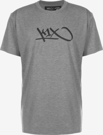 T-Shirt fonctionnel 'Hardwood' K1X en gris : devant