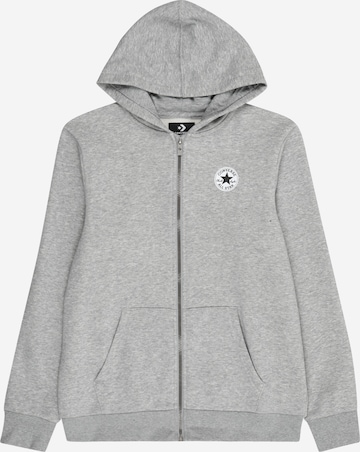 CONVERSE - Casaco em moletão em cinzento: frente