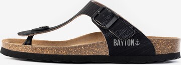 Bayton Teenslipper 'Mercure' in Zwart: voorkant