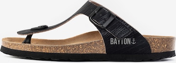 Bayton T-Bar Sandals 'Mercure' in Black: front