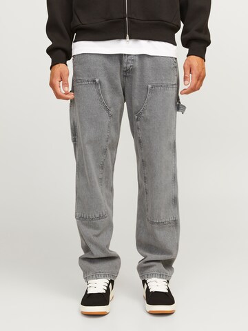 JACK & JONES Loosefit Jeans 'JJIEddie JJPainter' in Grau: Vorderseite