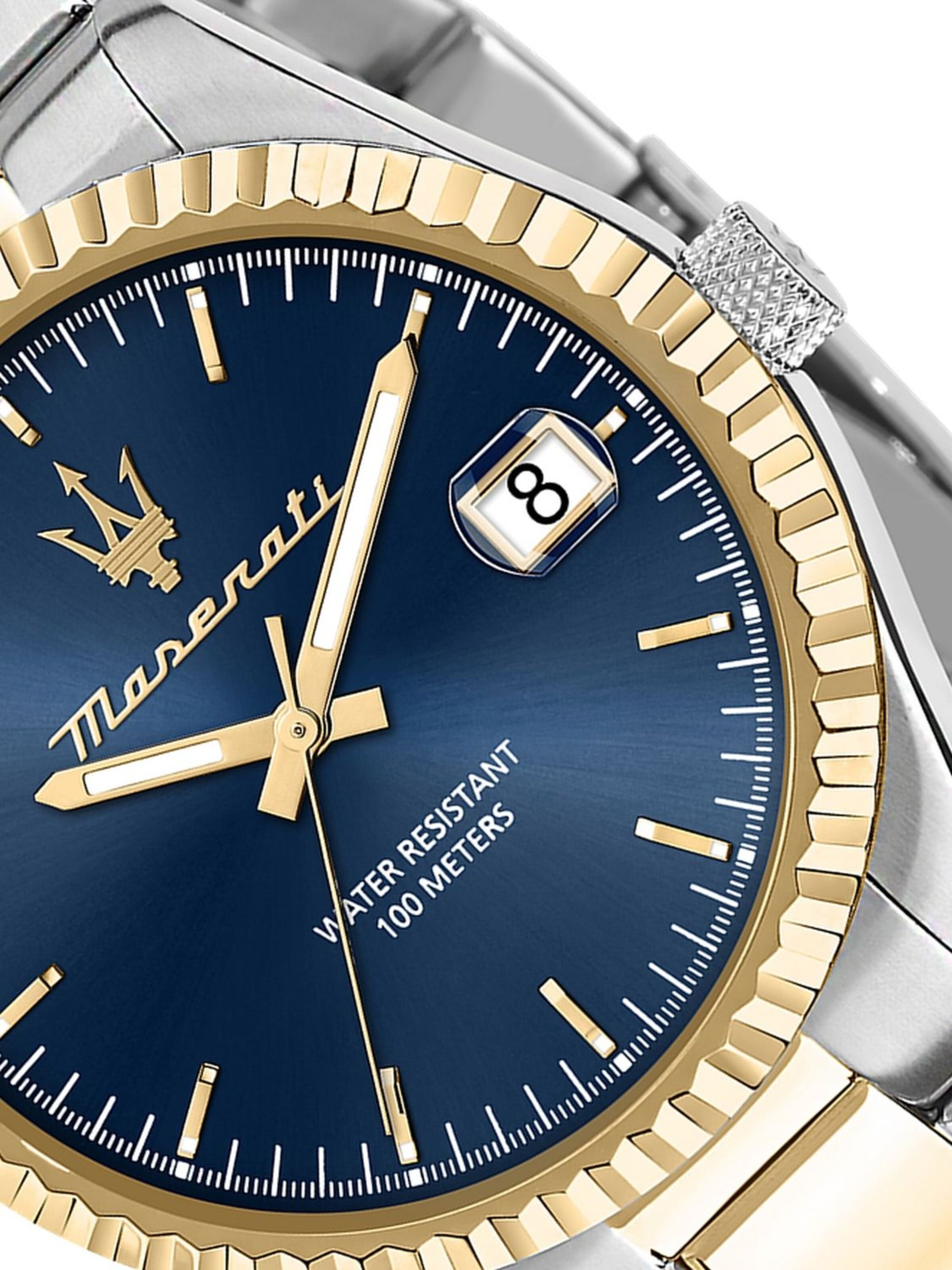 Montre à affichage analogique Maserati en argent