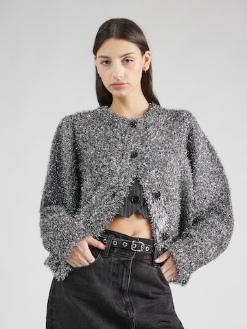 Fabienne Chapot Knit Cardigan 'Kitty' in Grey: front