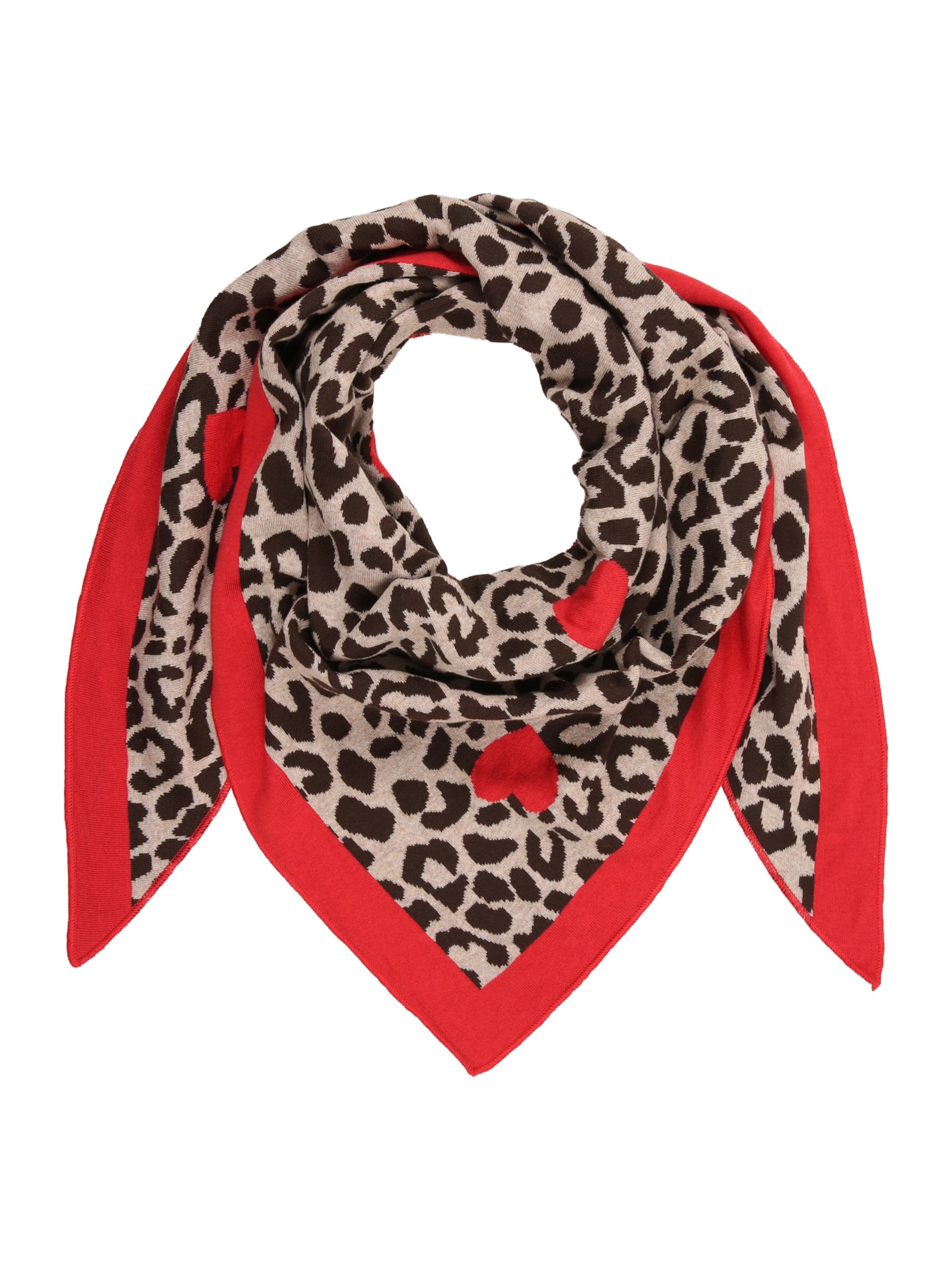 Écharpe Zwillingsherz en beige : devant