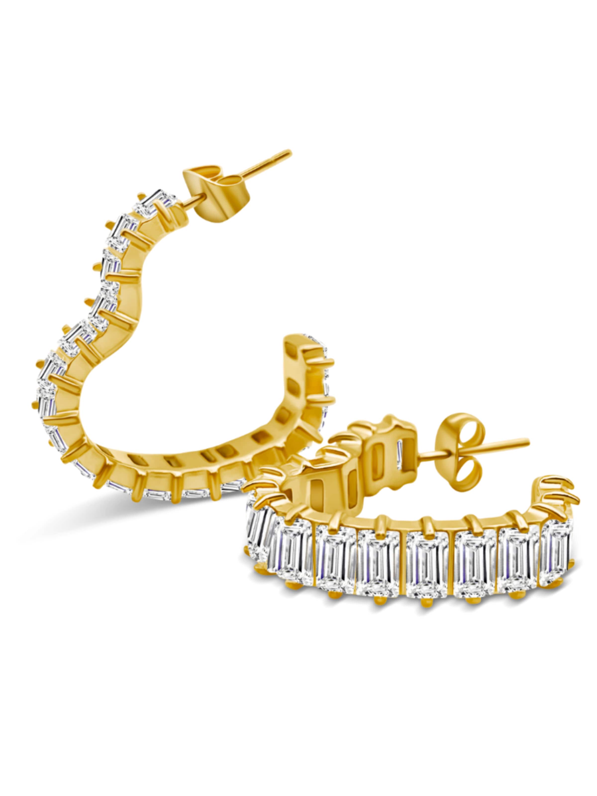 Pure Schmuck - Pendientes 'Love Diamond' en oro: frente