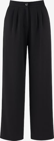 Pantalon à pince 'ALYA' fashionshowcase en noir : devant