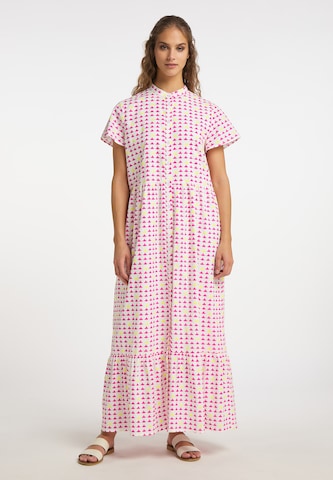 IZIA Shirt Dress in Pink: front