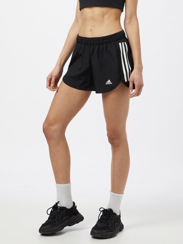 ADIDAS SPORTSWEAR Regular Workout Pants 'Run It' in Black: front