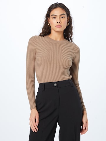 PIECES Sweater 'Crista' in Brown: front