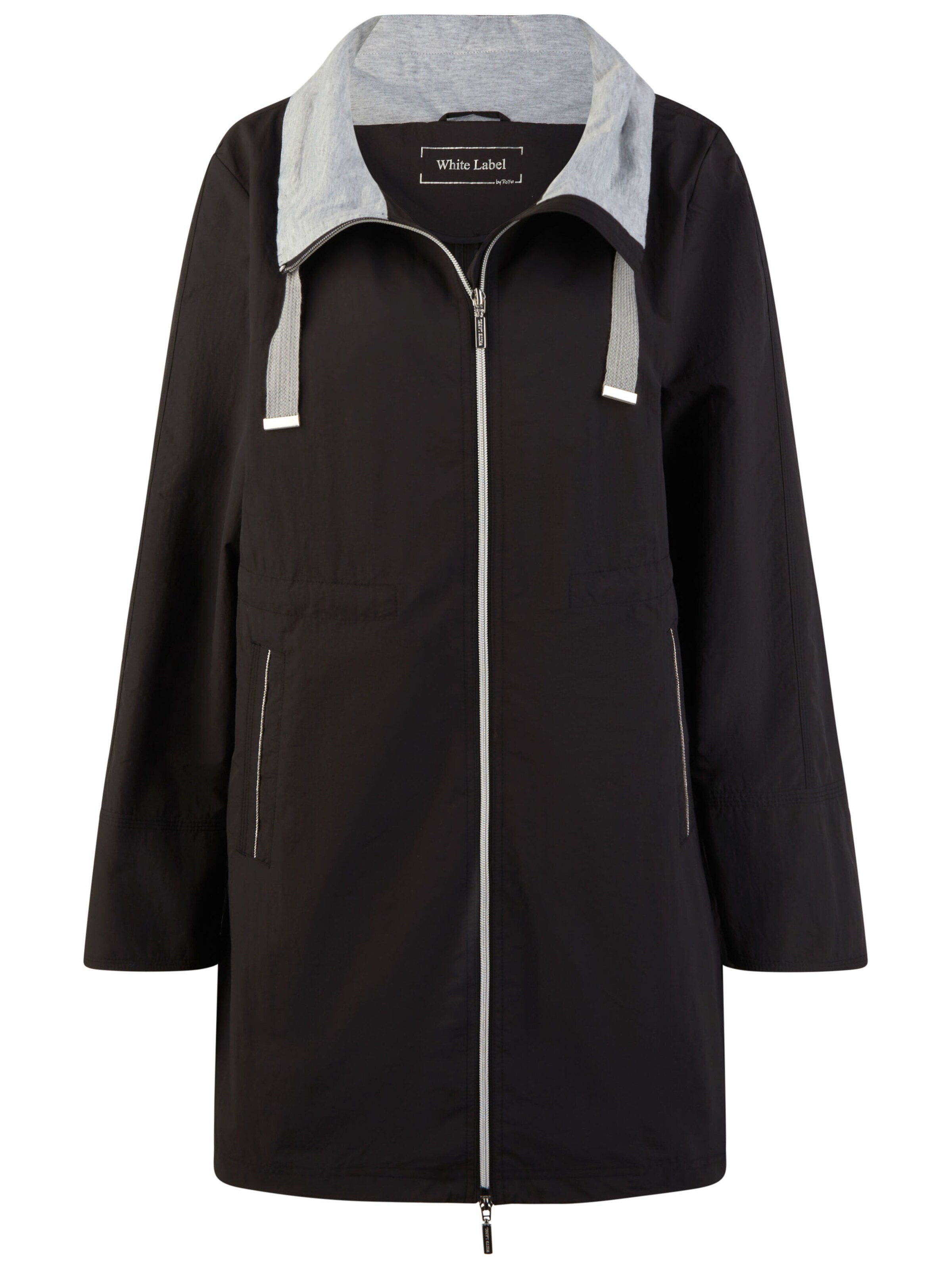 White Label Between-Seasons Parka in Black: front
