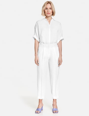 GERRY WEBER Regular Pleat-Front Pants in White