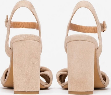 Kazar Strap Sandals in Beige: front