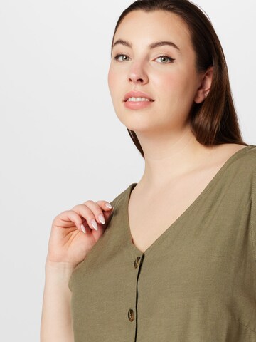 ONLY Carmakoma Blouse 'BILLIE' in Green