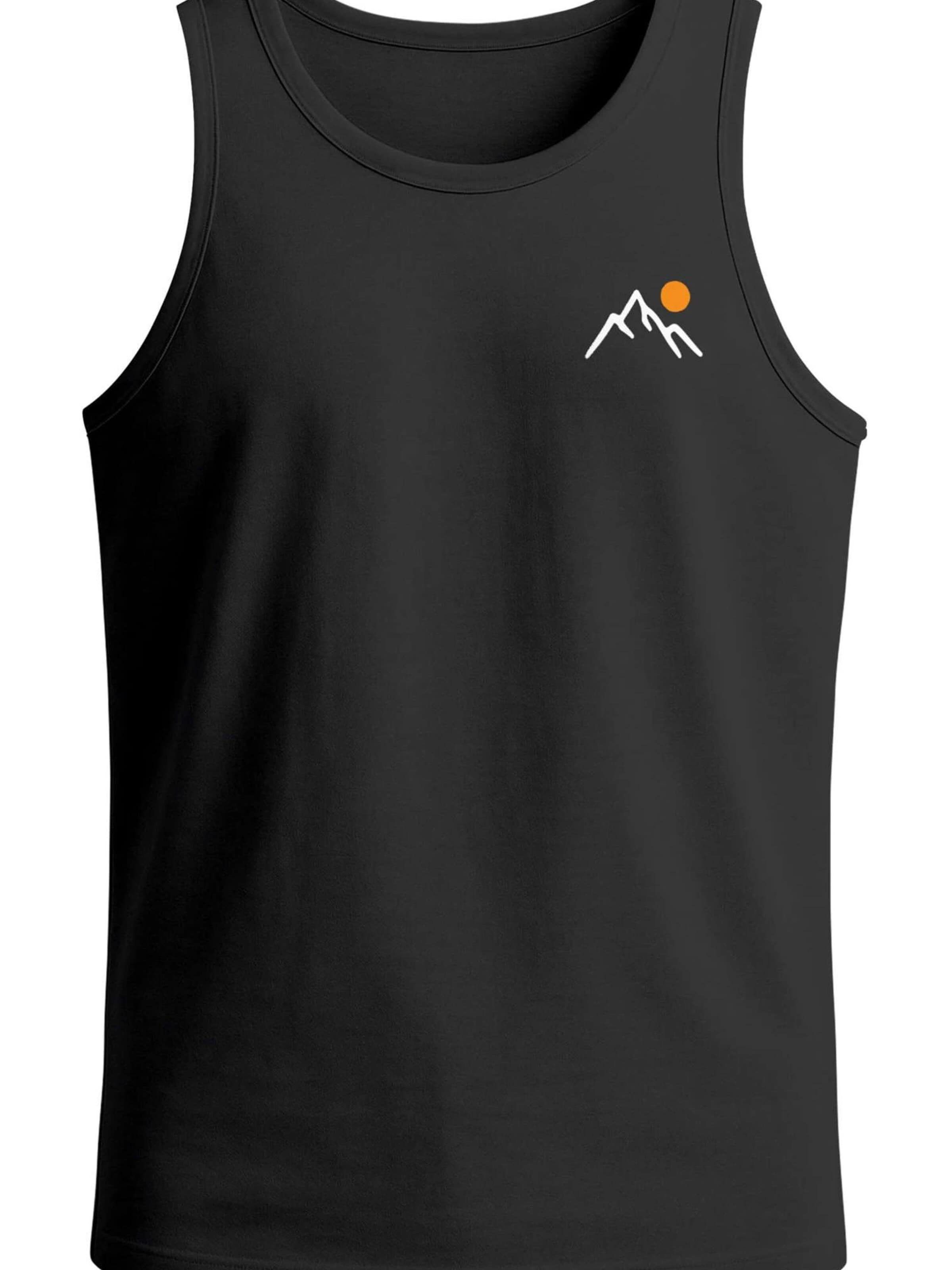 Neverless Shirt 'Mountain Sun' in Black