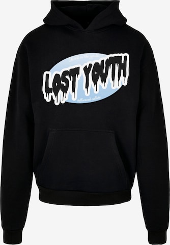Lost Youth Sweatshirt 'Invest' in Schwarz: Vorderseite