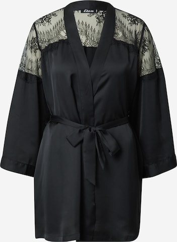 Robe de chambre 'CRUSH' ETAM en noir : devant