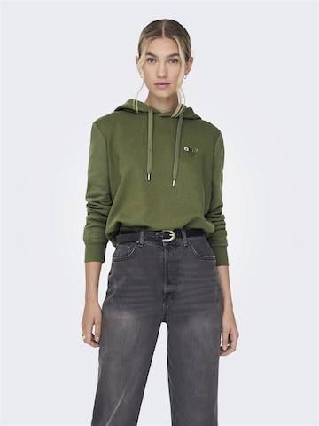 ONLY Sweatshirt in Groen: voorkant