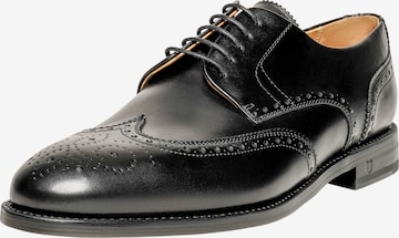 Henry Stevens Lace-Up Shoes 'Winston' in Black: front