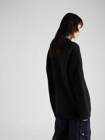 HUGO Oversized Sweater 'Slogues' in Black