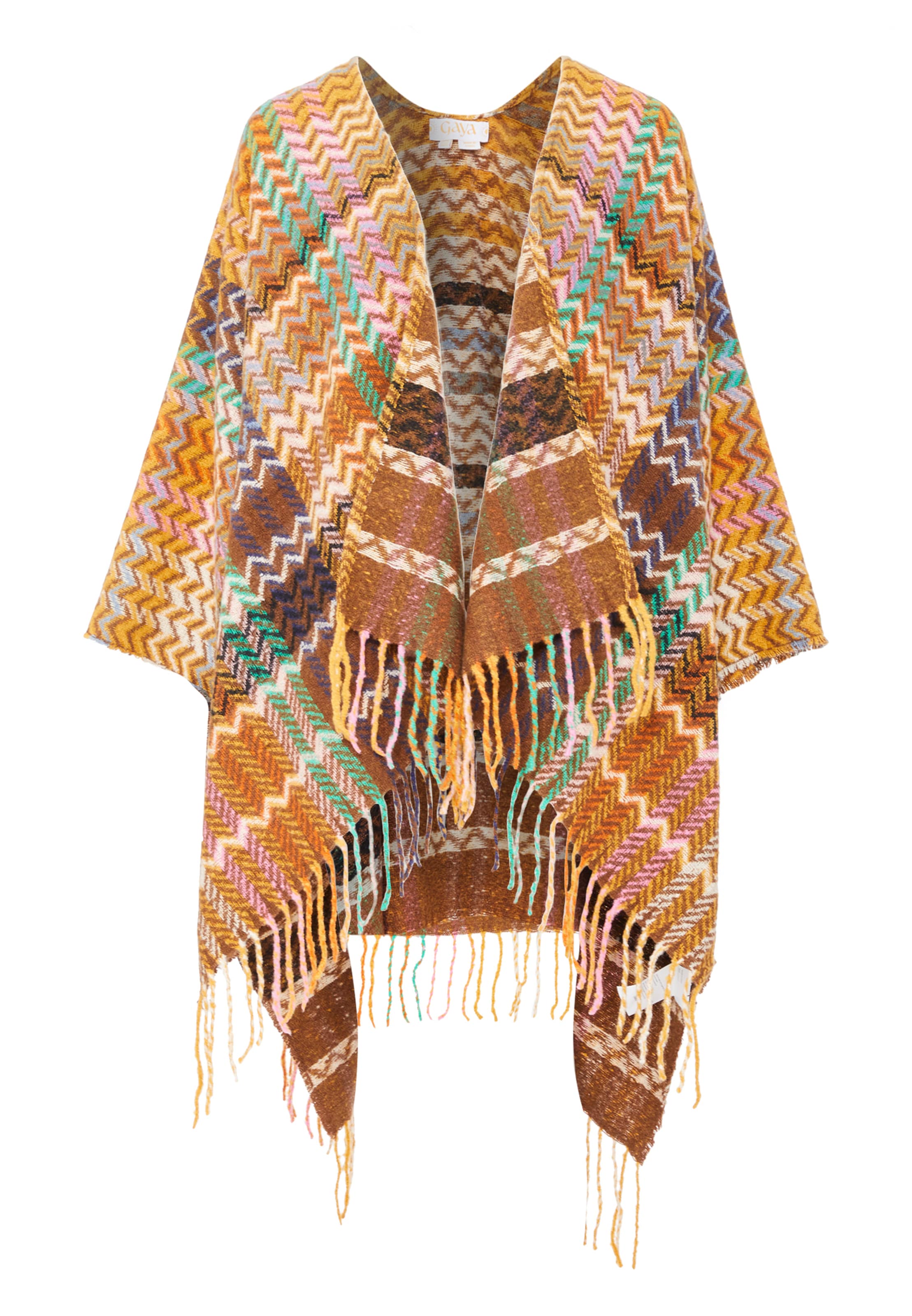 Gaya Cape in Beige: Vorderseite