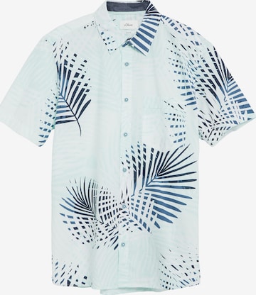 s.Oliver Regular Fit Hemd in Blau: Vorderseite