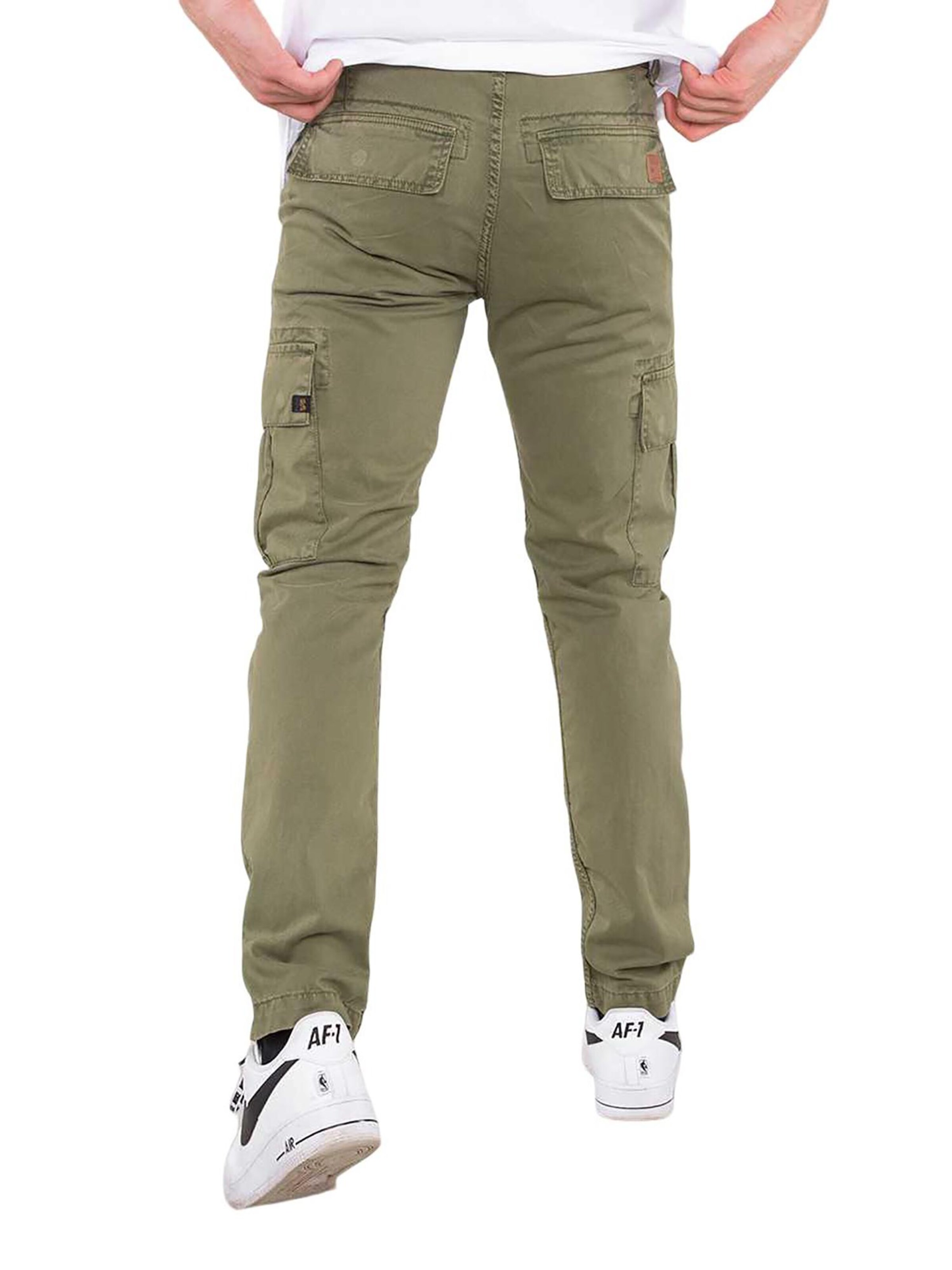 ALPHA INDUSTRIES Regular Cargo Pants 'Agent' in Green