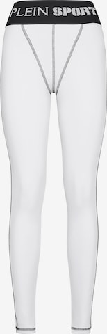 Plein Sport - Skinny Leggings en blanco: frente