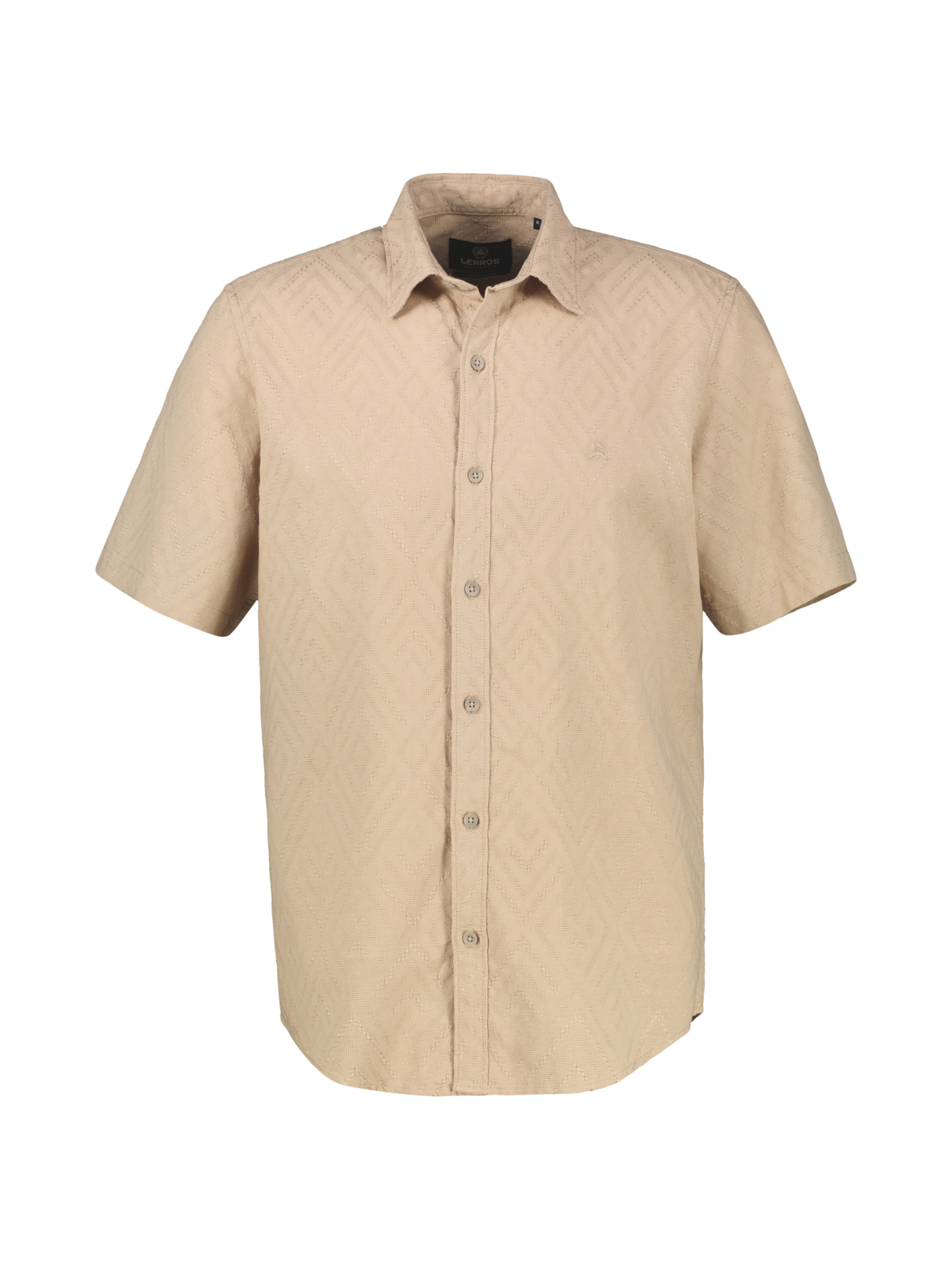 LERROS Regular fit Button Up Shirt in Beige: front