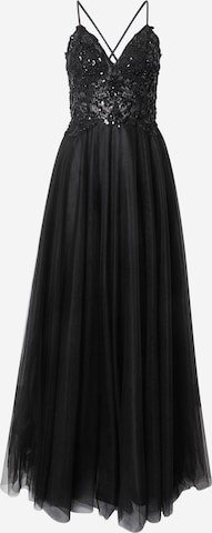 mascara - Vestido de noche en negro: frente