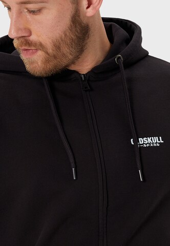Oldskull Zip-Up Hoodie 'Basic Osk Logo' in Black