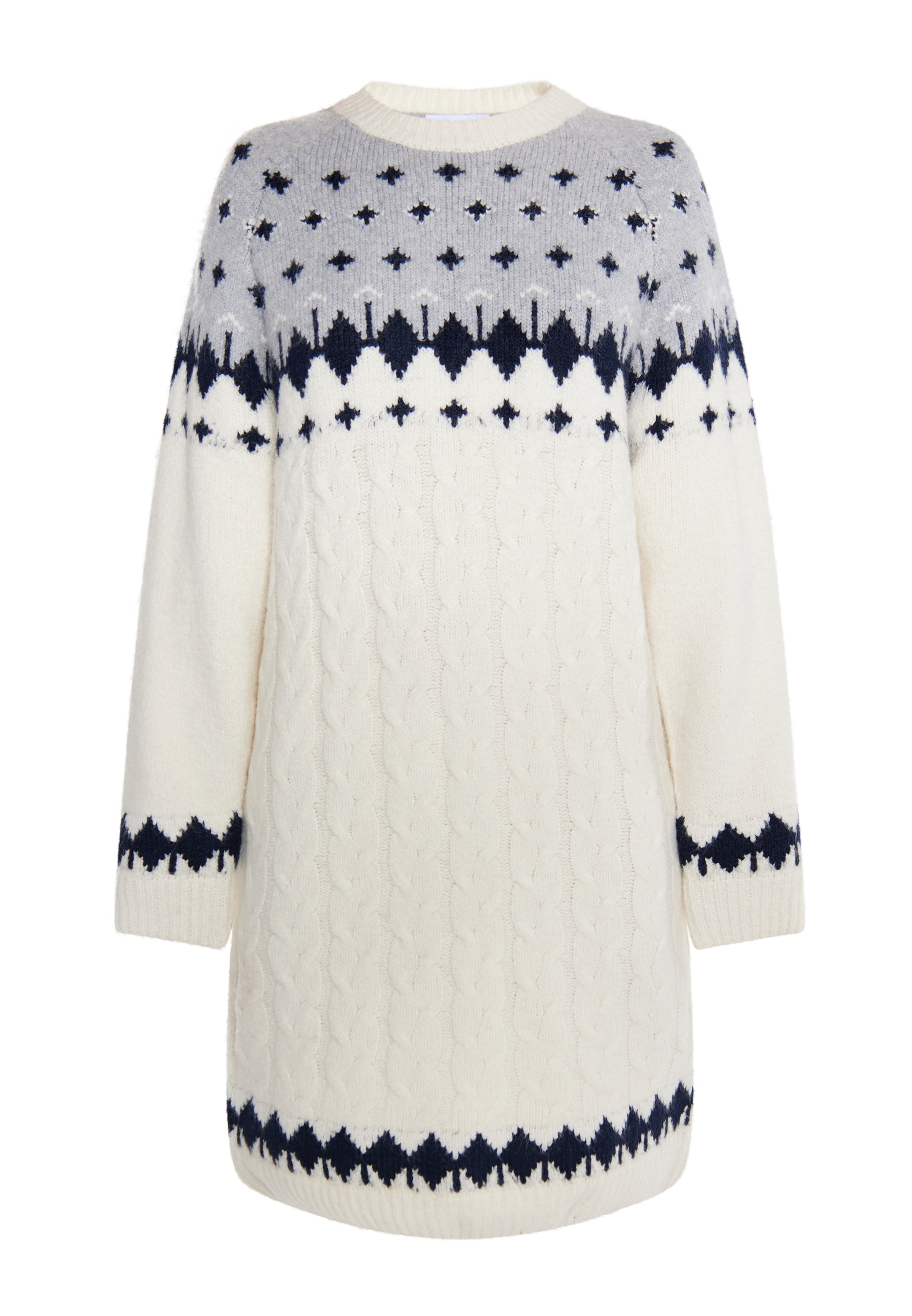 usha BLUE LABELPletena haljina - bijela boja: prednji dio