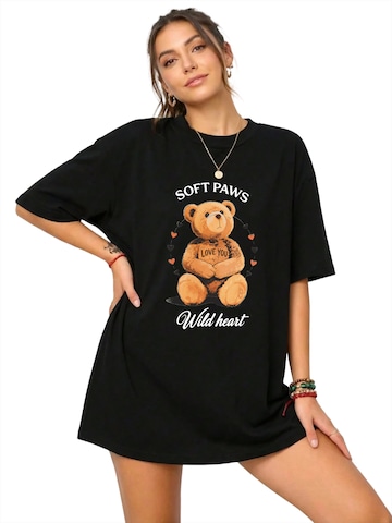 Maglietta di GORHEY in nero: frontale