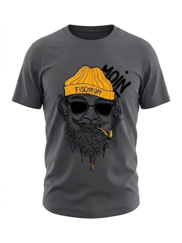 karlskopf Shirt 'FISCHKOPP' in Grey: front