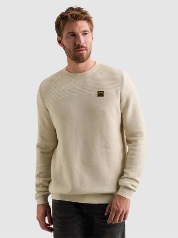 PME Legend Pullover 'Pullover in 100% cotton mouliné with texture' i beige: forside