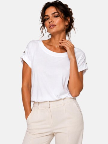 T-shirt 'Blouse - Boat neckline plain' REGINA FASHION en blanc