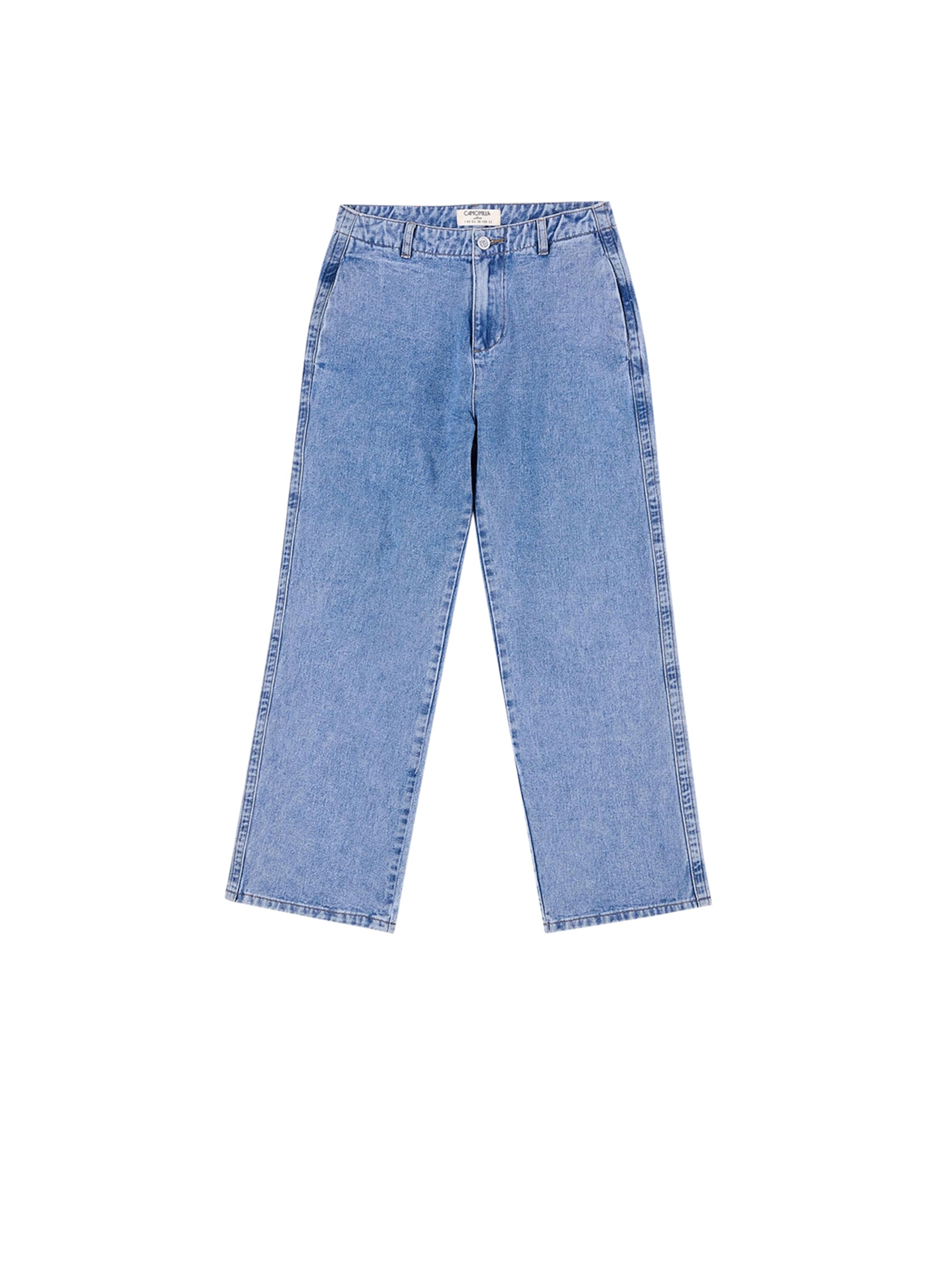 Baggy Jean Camomilla Italia en bleu : devant