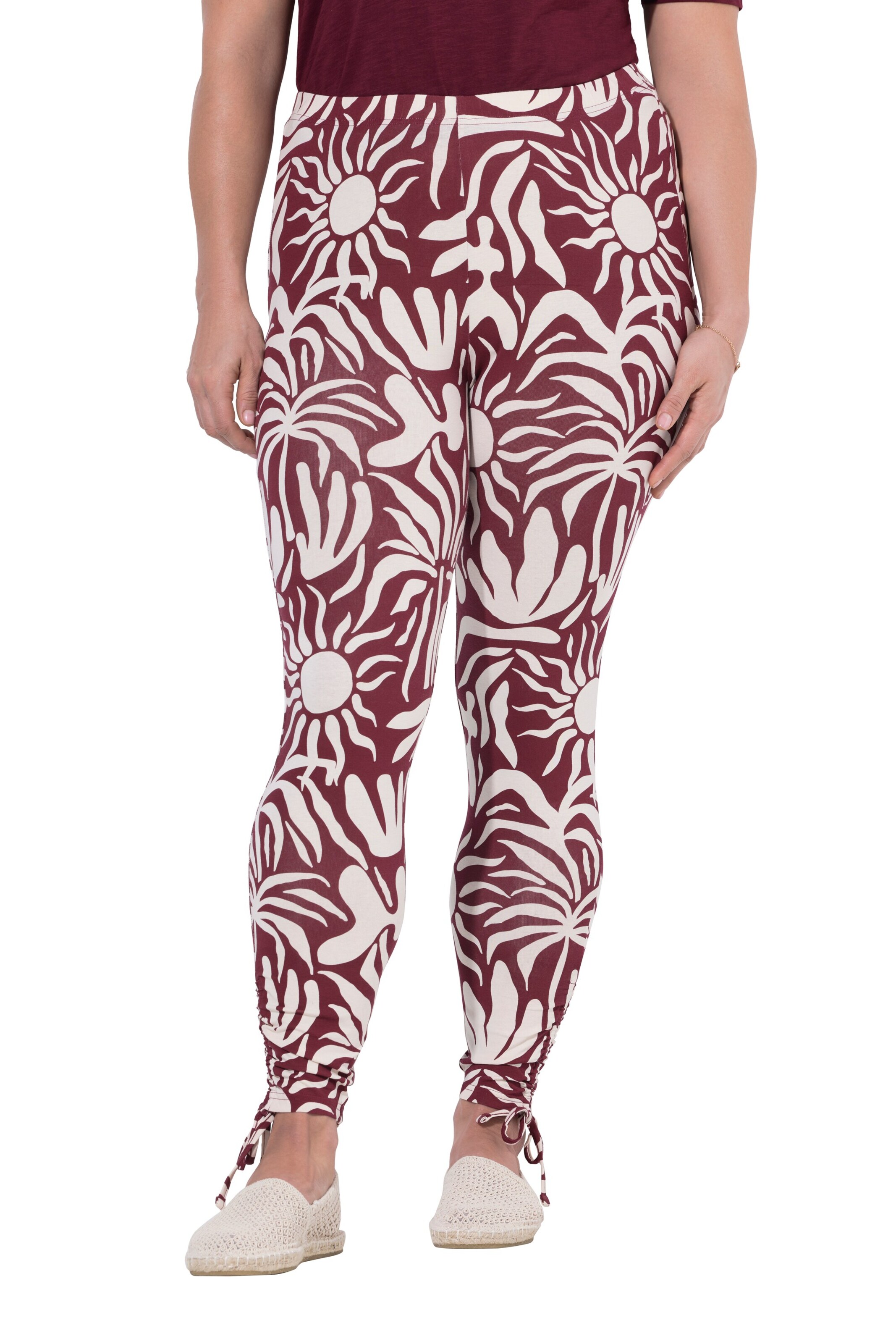 Ulla Popken Skinny Leggings in Rood: voorkant