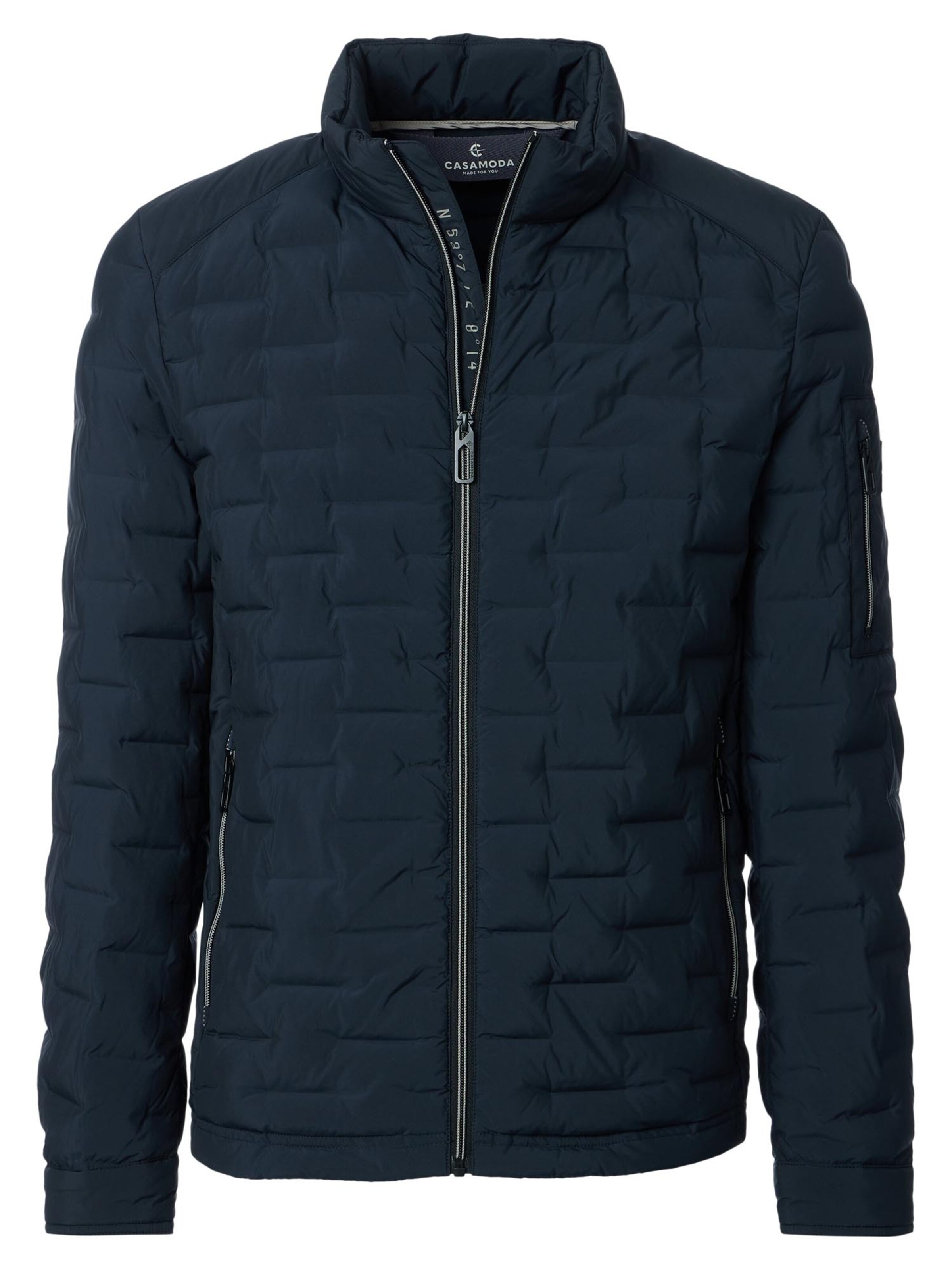 CASAMODA Between-Season Jacket 'Basic' in Blue: front