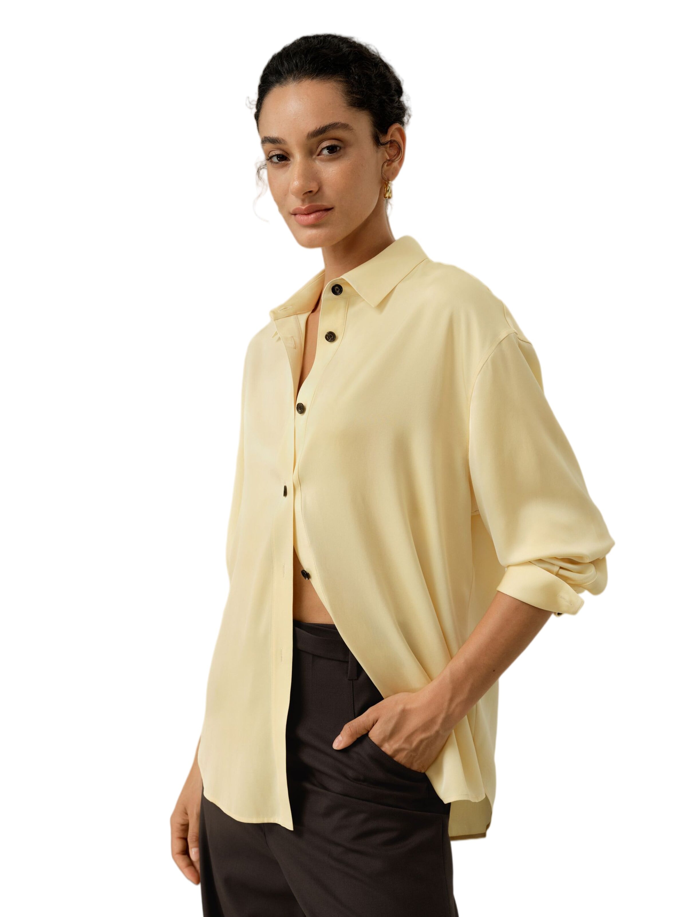 Lilysilk - Blusa en amarillo: frente