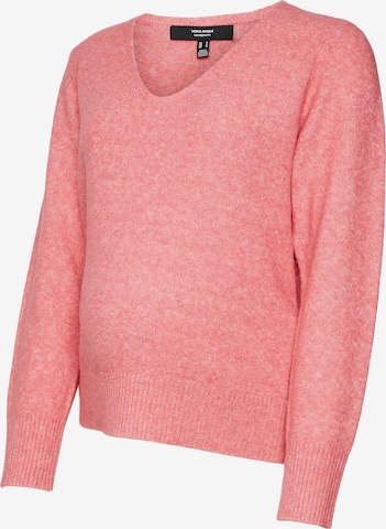 Vero Moda Maternity Sweater 'New Wind' in Pink: front