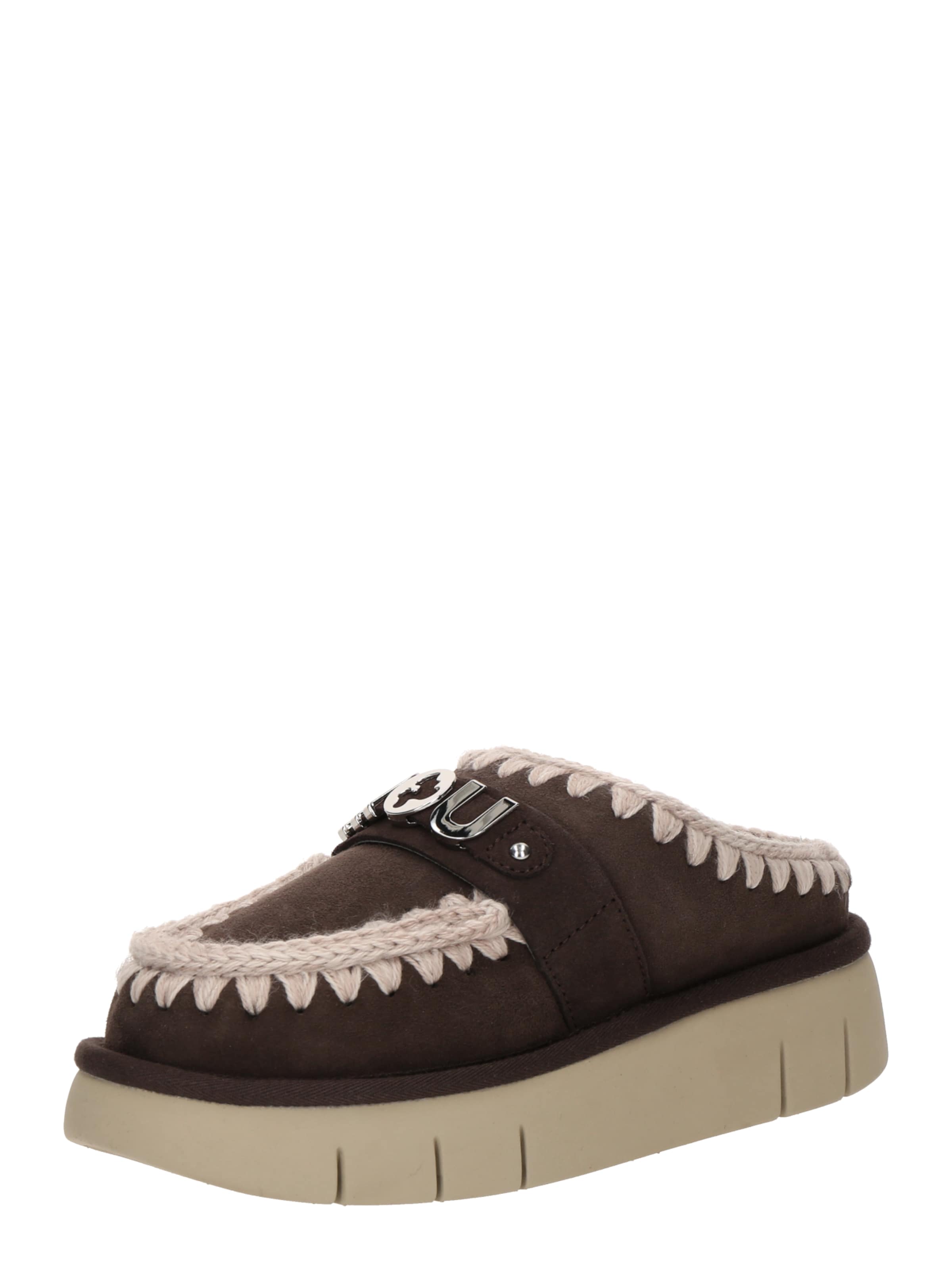 Sabots MOU en marron : devant