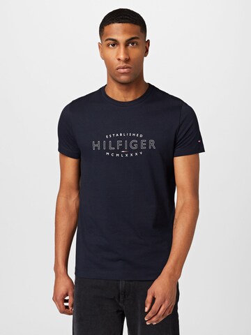 T-Shirt TOMMY HILFIGER en bleu : devant