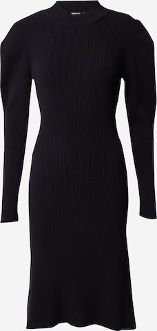 Gina Tricot Stickad klänning 'Bonnie' i svart: framsida