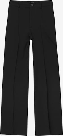 Regular Pantaloni cu dungă de la Pull&Bear pe negru: față