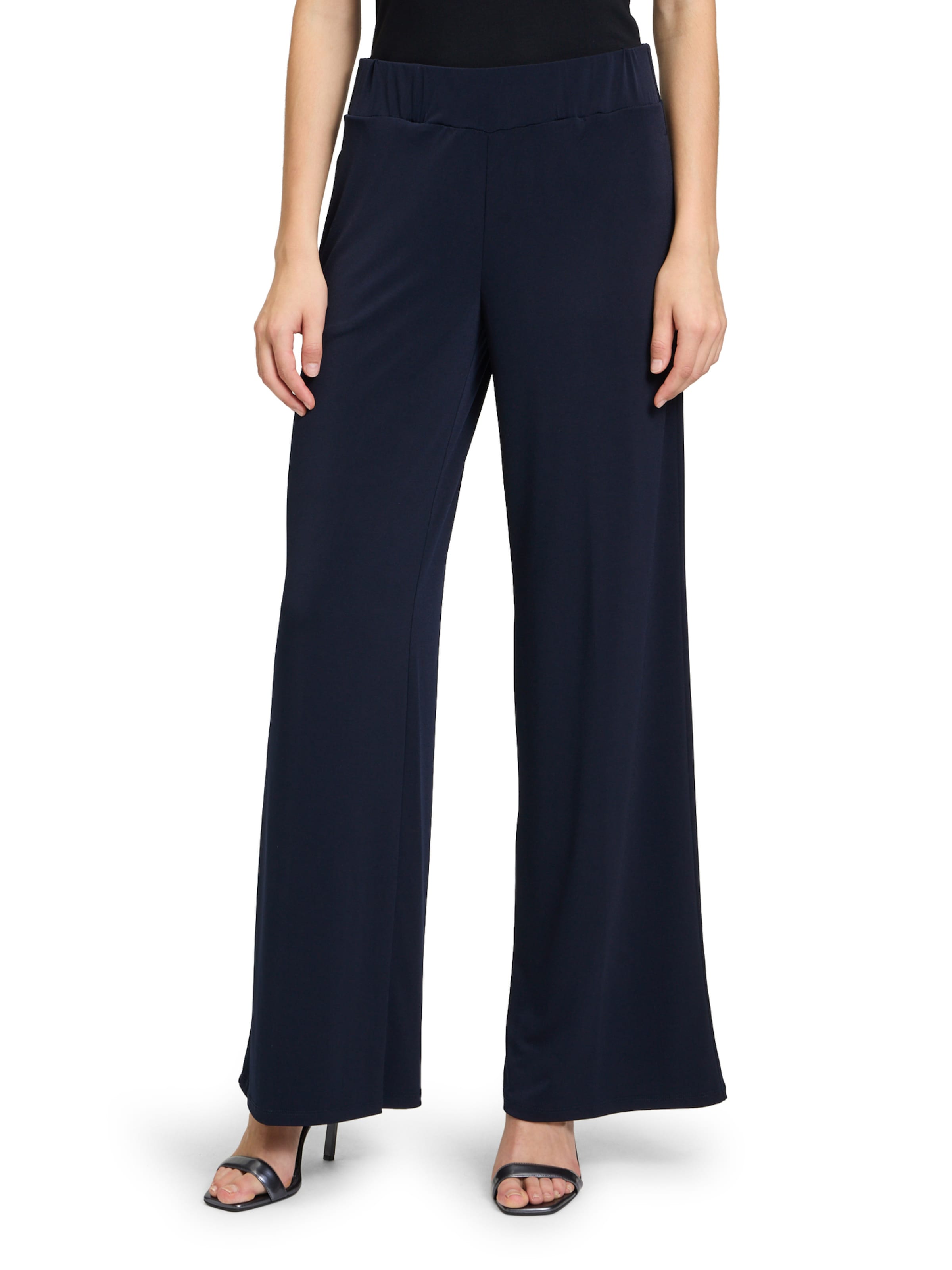 Vera Mont Wide leg Broek in Blauw: voorkant